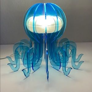 Blue Octopus Lamp